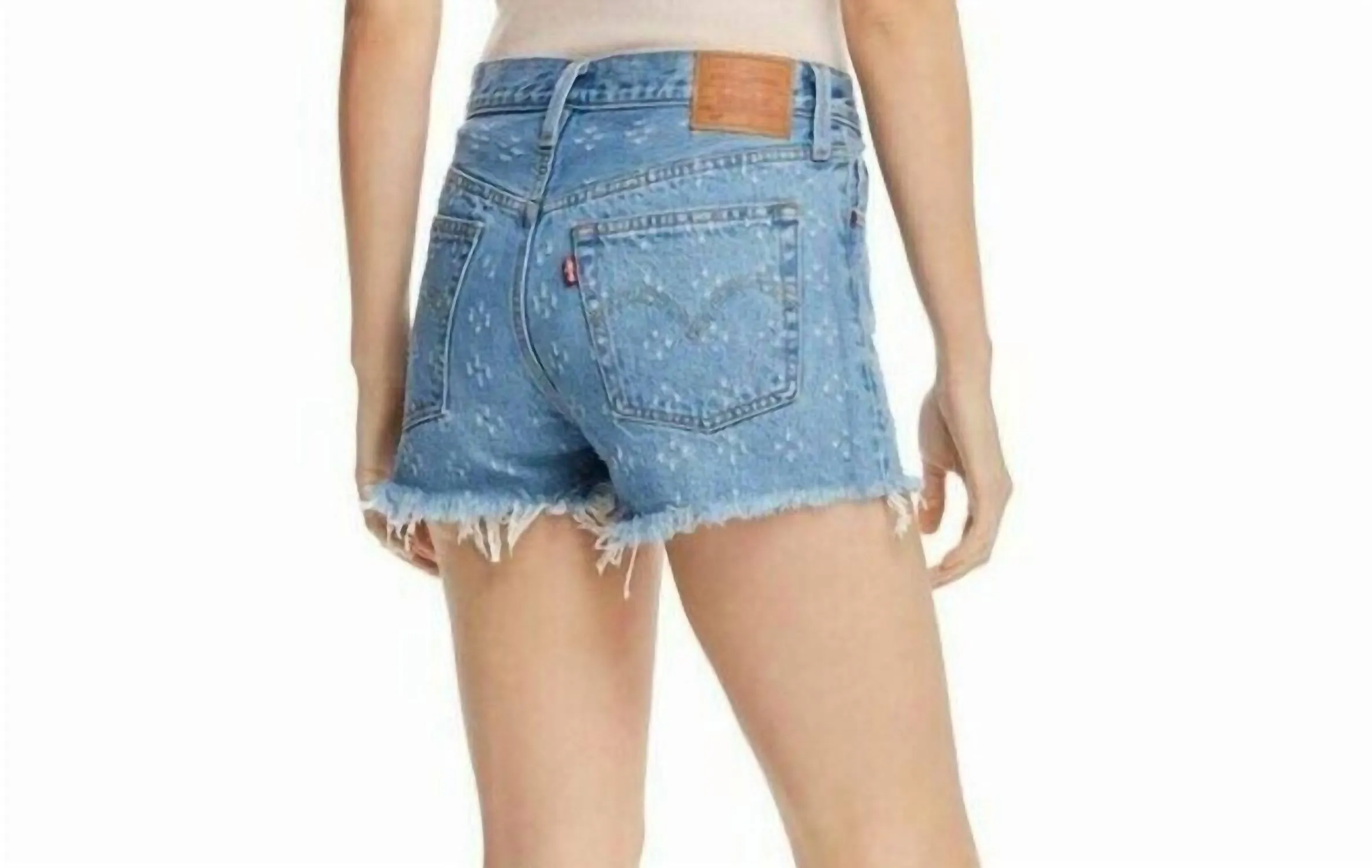 501 High Rise Button Fly Fringe Dottie Jeans In Blue