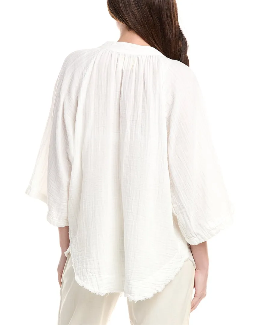 9seed Double Gauze Raw Edge Dashiki Top