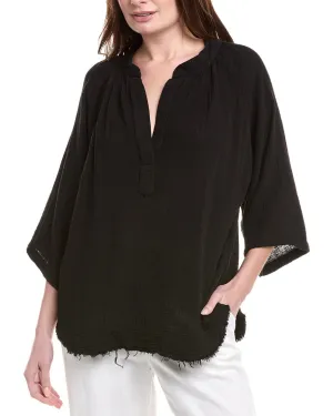9seed Double Gauze Raw Edge Dashiki Top