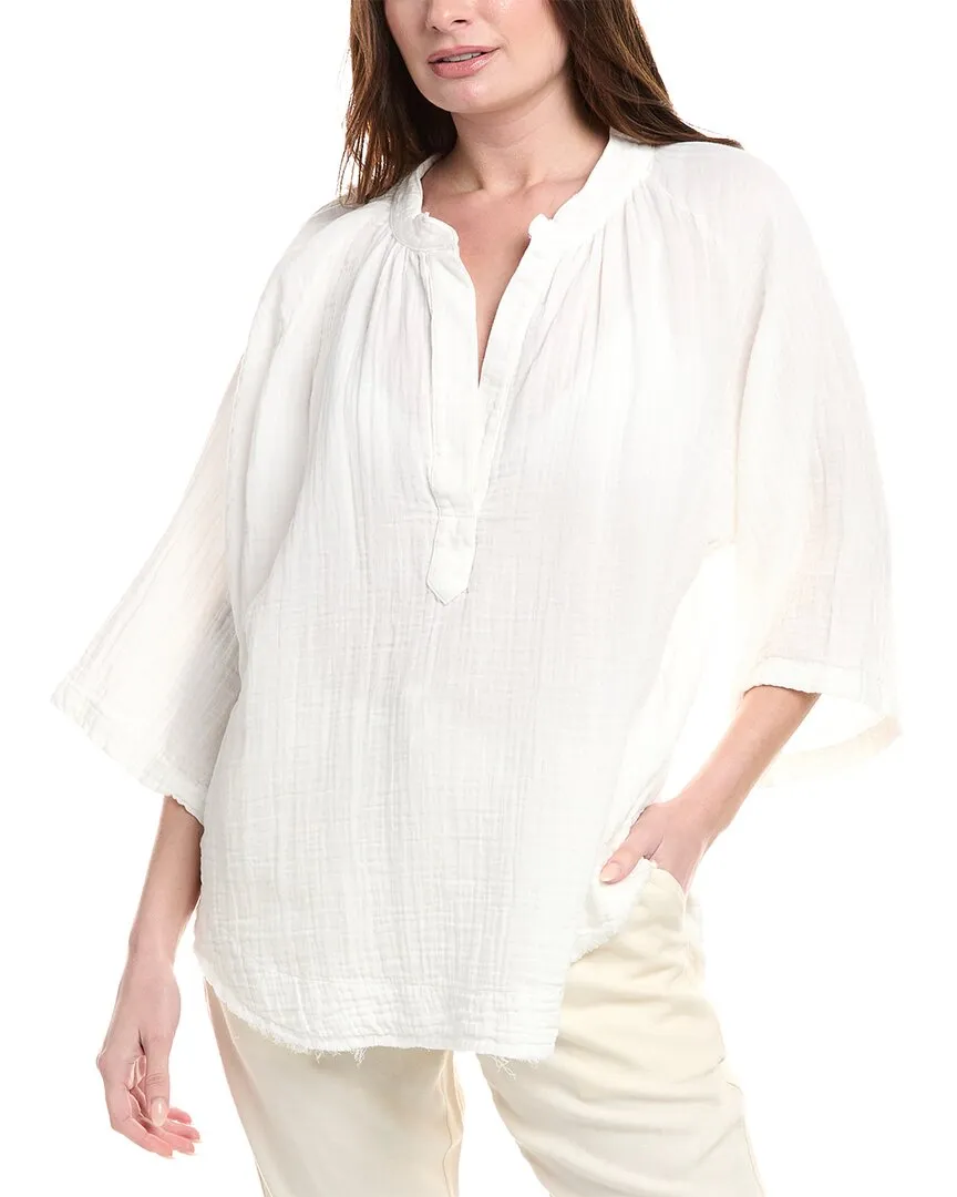 9seed Double Gauze Raw Edge Dashiki Top