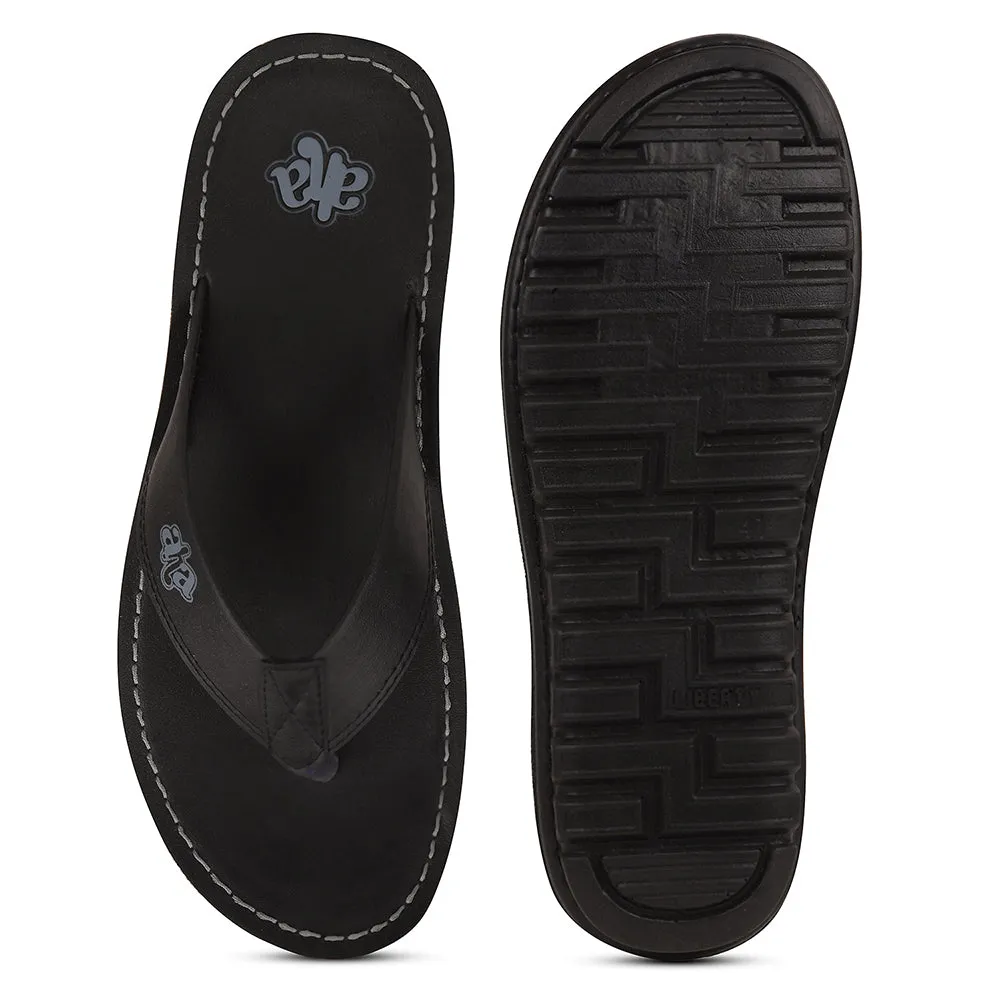A-HA Black Casual Slipper For Men 2137-51 By Liberty