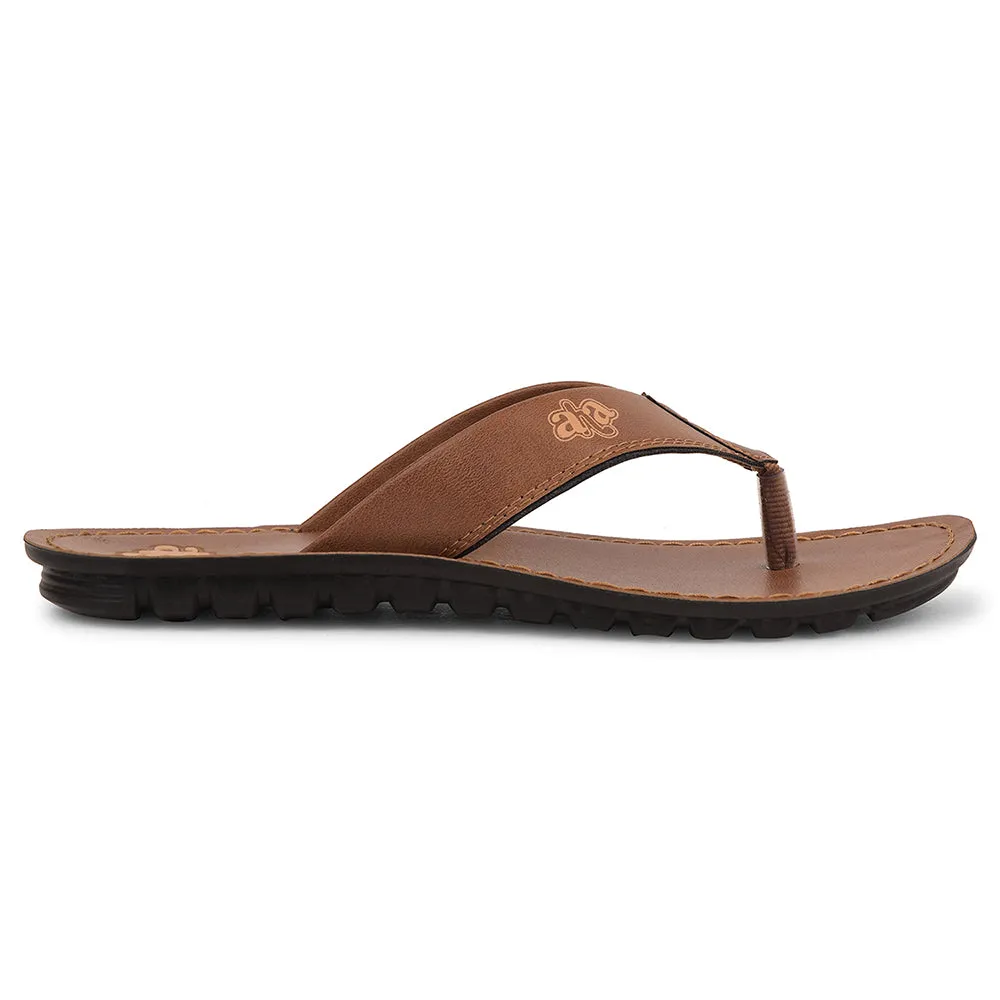 A-HA Tan Casual Slipper For Men 2137-51 By Liberty