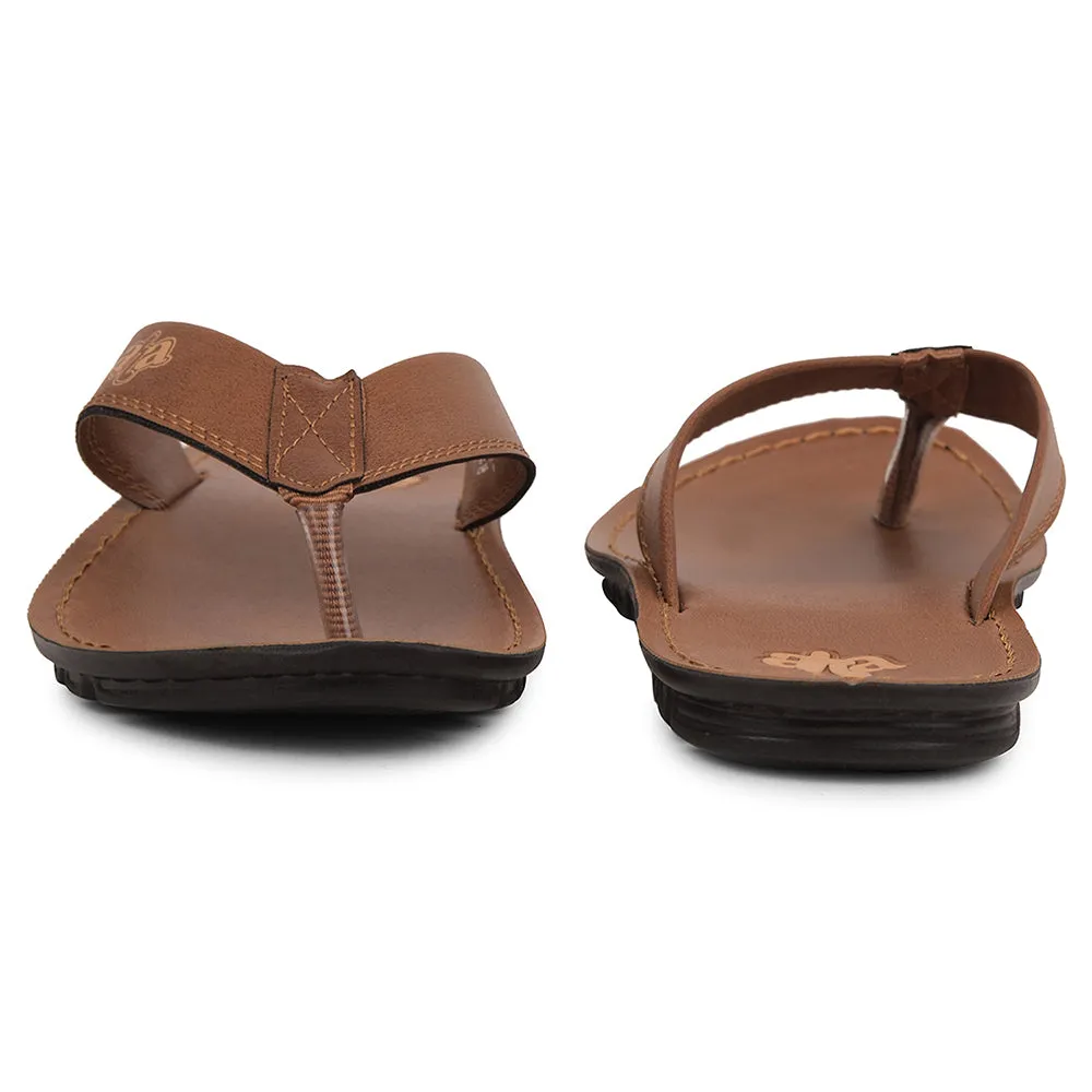 A-HA Tan Casual Slipper For Men 2137-51 By Liberty