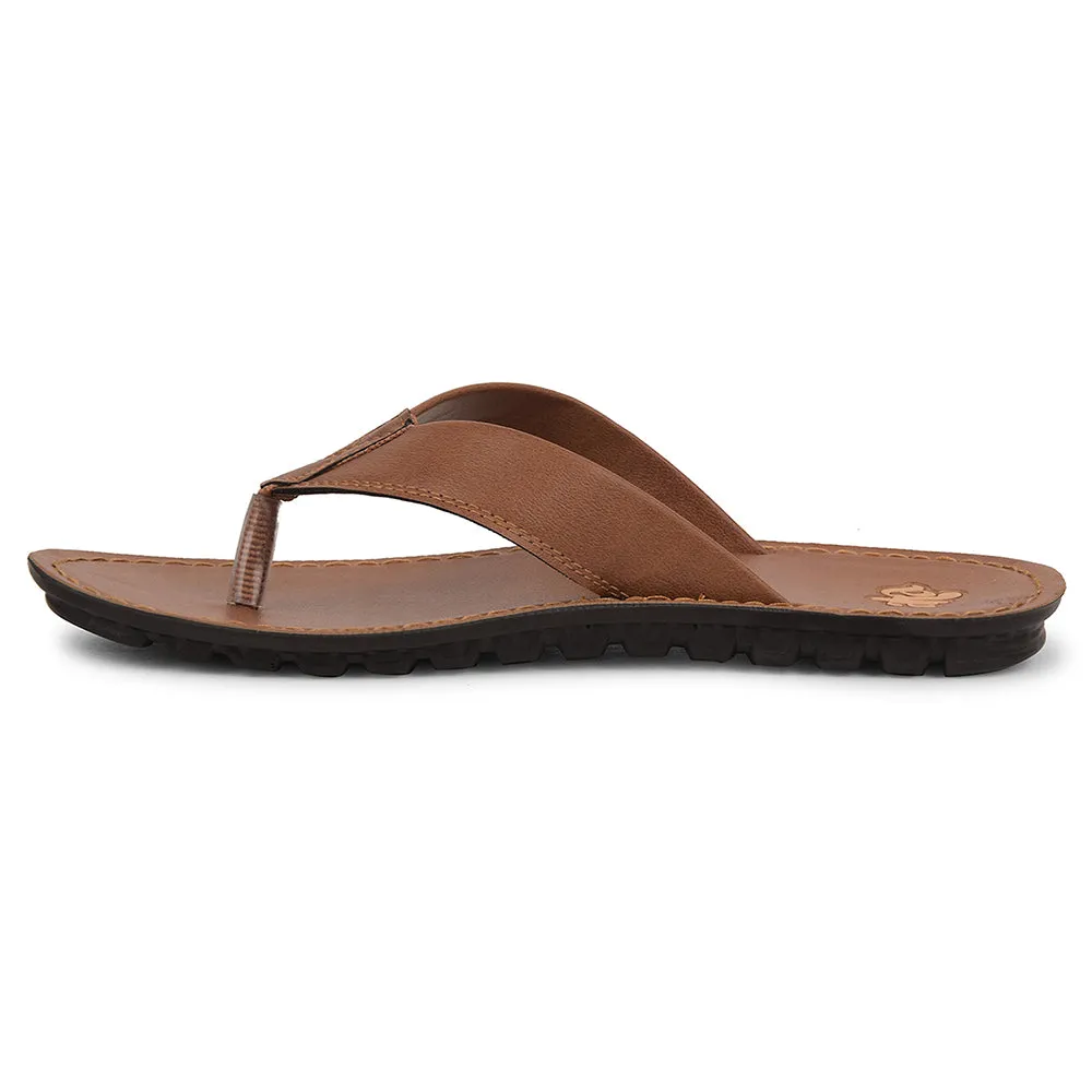 A-HA Tan Casual Slipper For Men 2137-51 By Liberty