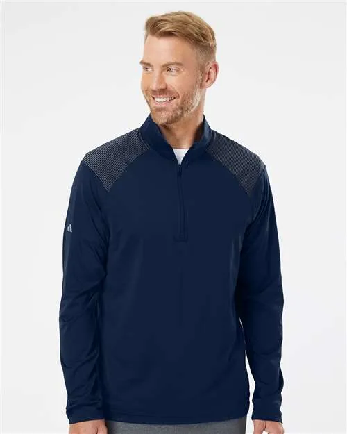 Adidas A520 Shoulder Stripe Quarter-Zip Pullover