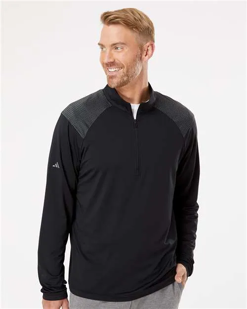 Adidas A520 Shoulder Stripe Quarter-Zip Pullover