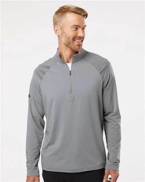 Adidas A520 Shoulder Stripe Quarter-Zip Pullover
