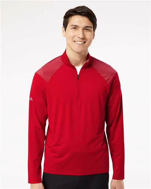 Adidas A520 Shoulder Stripe Quarter-Zip Pullover