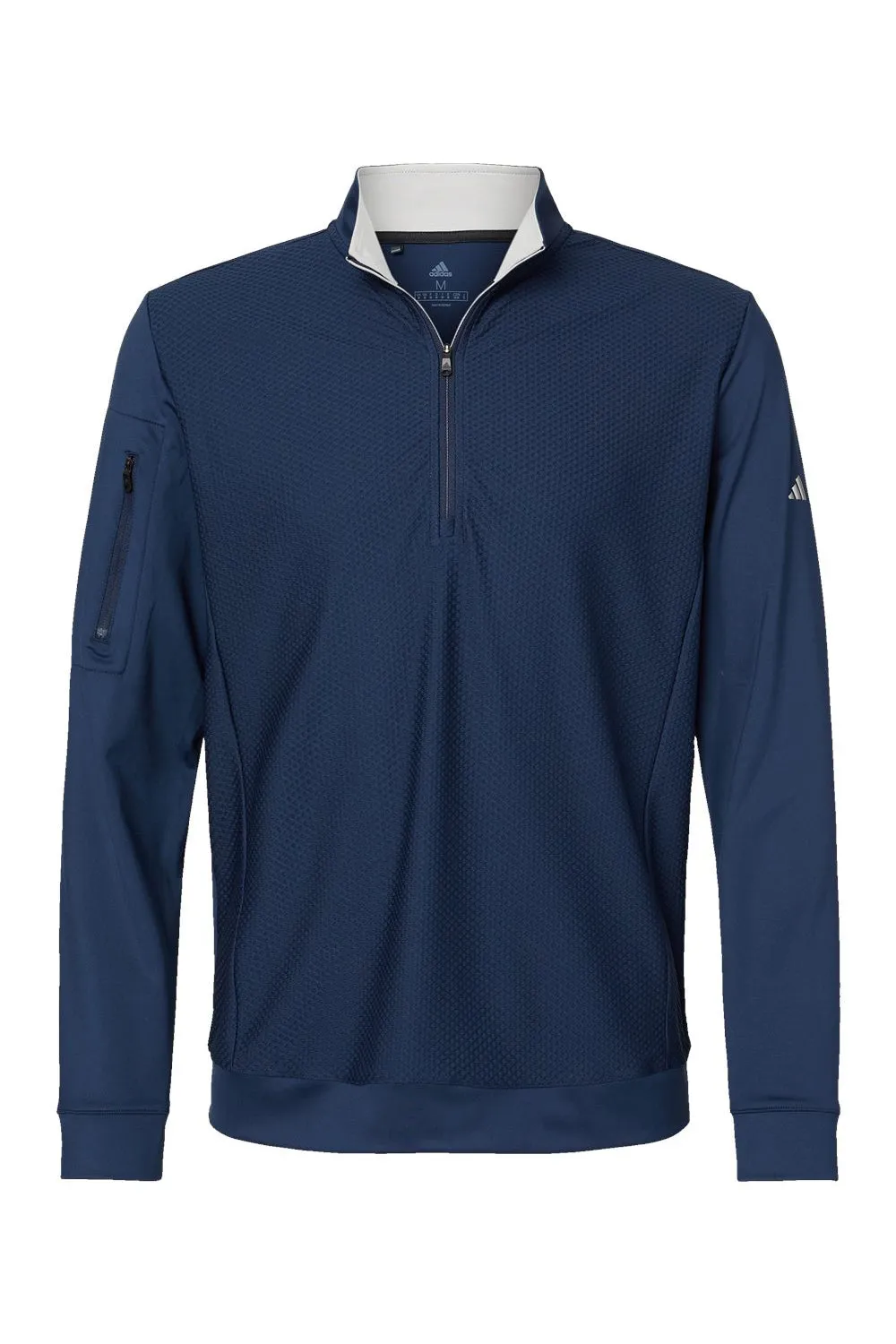 Adidas Mens Performance UPF 50  1/4 Zip Sweatshirt w/ Pocket - Collegiate Navy Blue