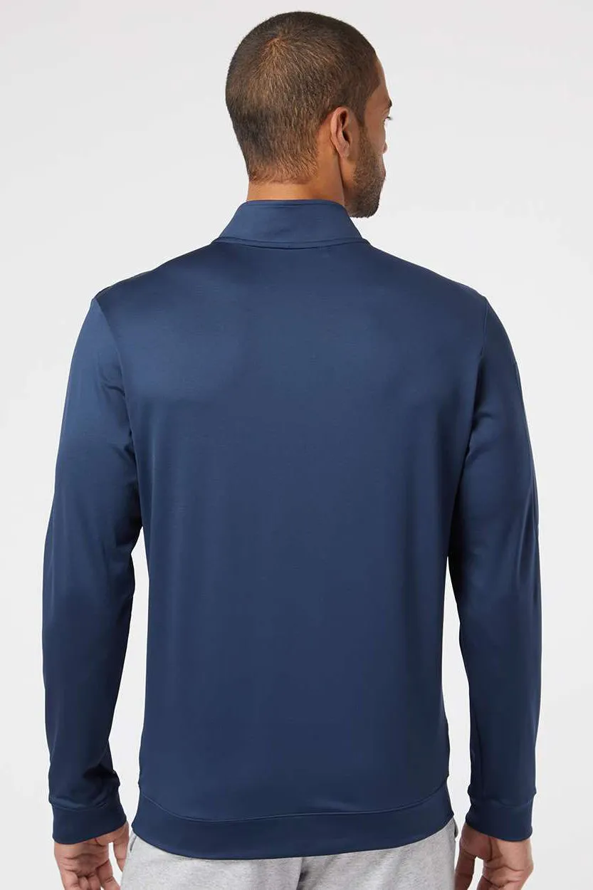 Adidas Mens Performance UPF 50  1/4 Zip Sweatshirt w/ Pocket - Collegiate Navy Blue