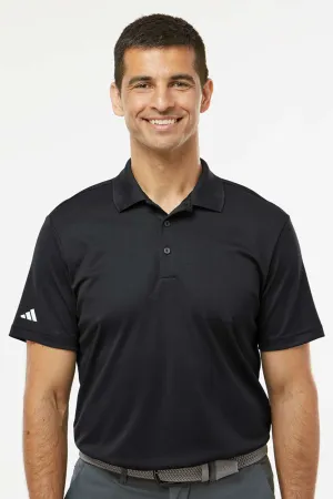Adidas Mens UV Protection Short Sleeve Polo Shirt - Black