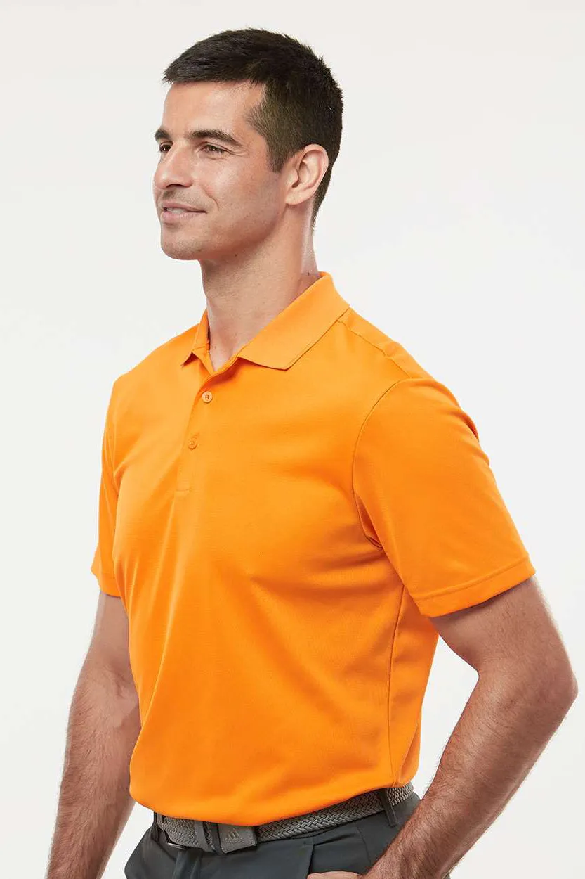 Adidas Mens UV Protection Short Sleeve Polo Shirt - Bright Orange