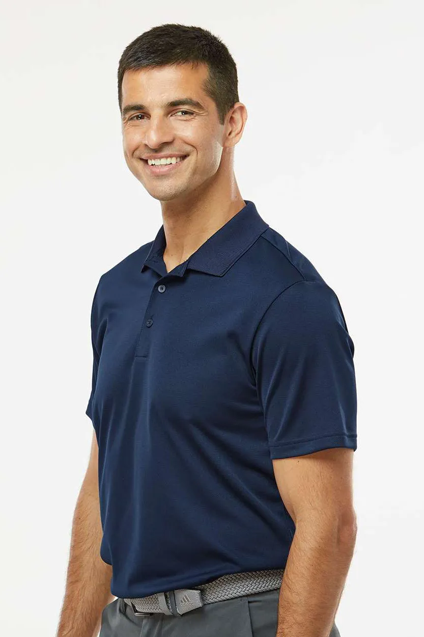 Adidas Mens UV Protection Short Sleeve Polo Shirt - Collegiate Navy Blue
