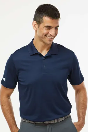 Adidas Mens UV Protection Short Sleeve Polo Shirt - Collegiate Navy Blue