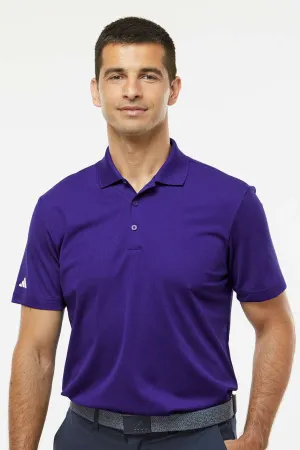 Adidas Mens UV Protection Short Sleeve Polo Shirt - Collegiate Purple