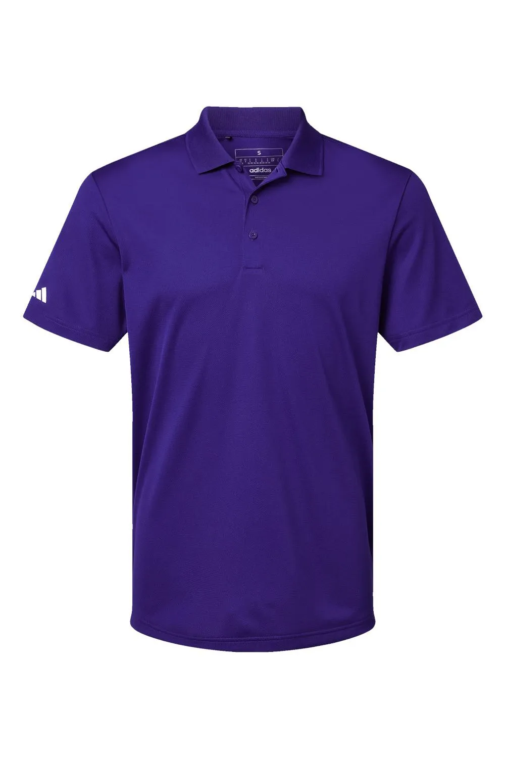Adidas Mens UV Protection Short Sleeve Polo Shirt - Collegiate Purple