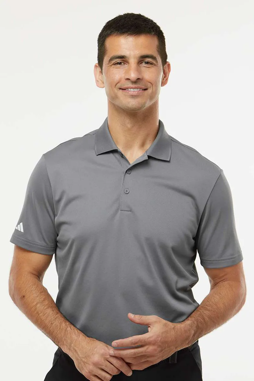 Adidas Mens UV Protection Short Sleeve Polo Shirt - Grey