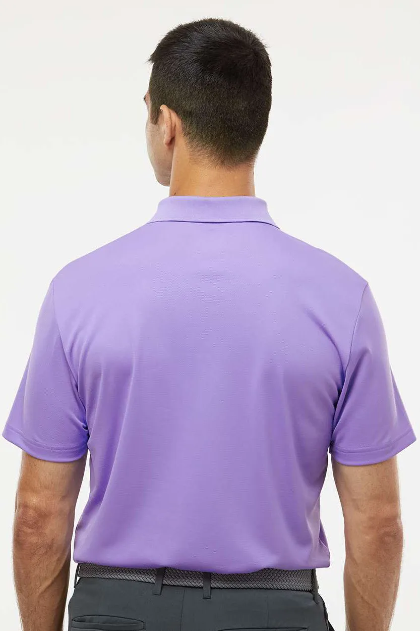 Adidas Mens UV Protection Short Sleeve Polo Shirt - Light Flash Purple