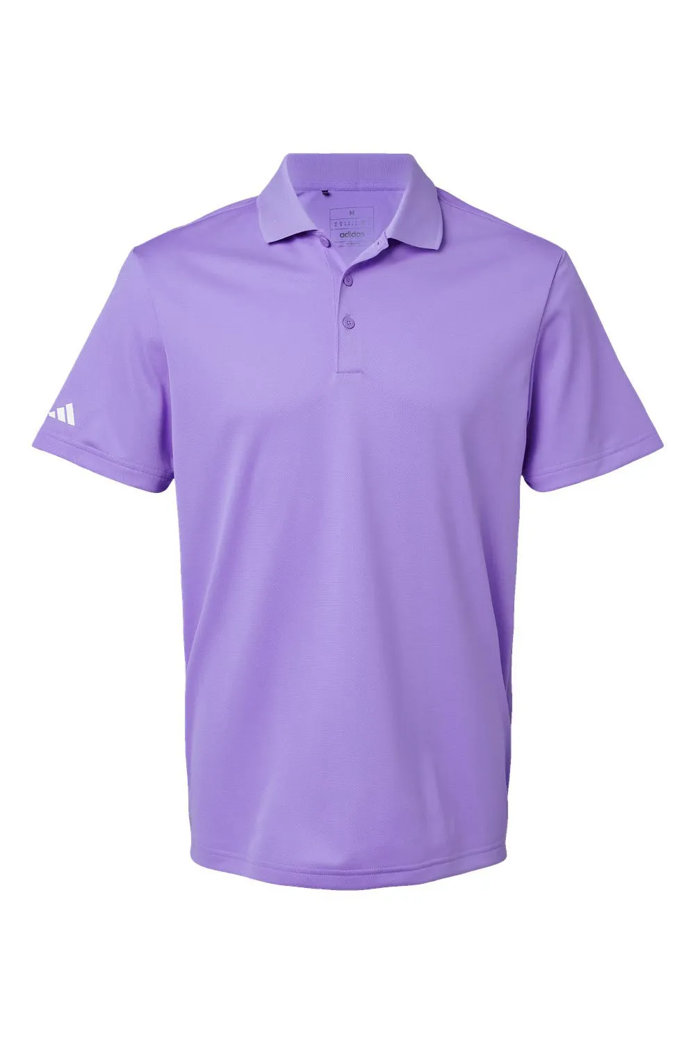 Adidas Mens UV Protection Short Sleeve Polo Shirt - Light Flash Purple