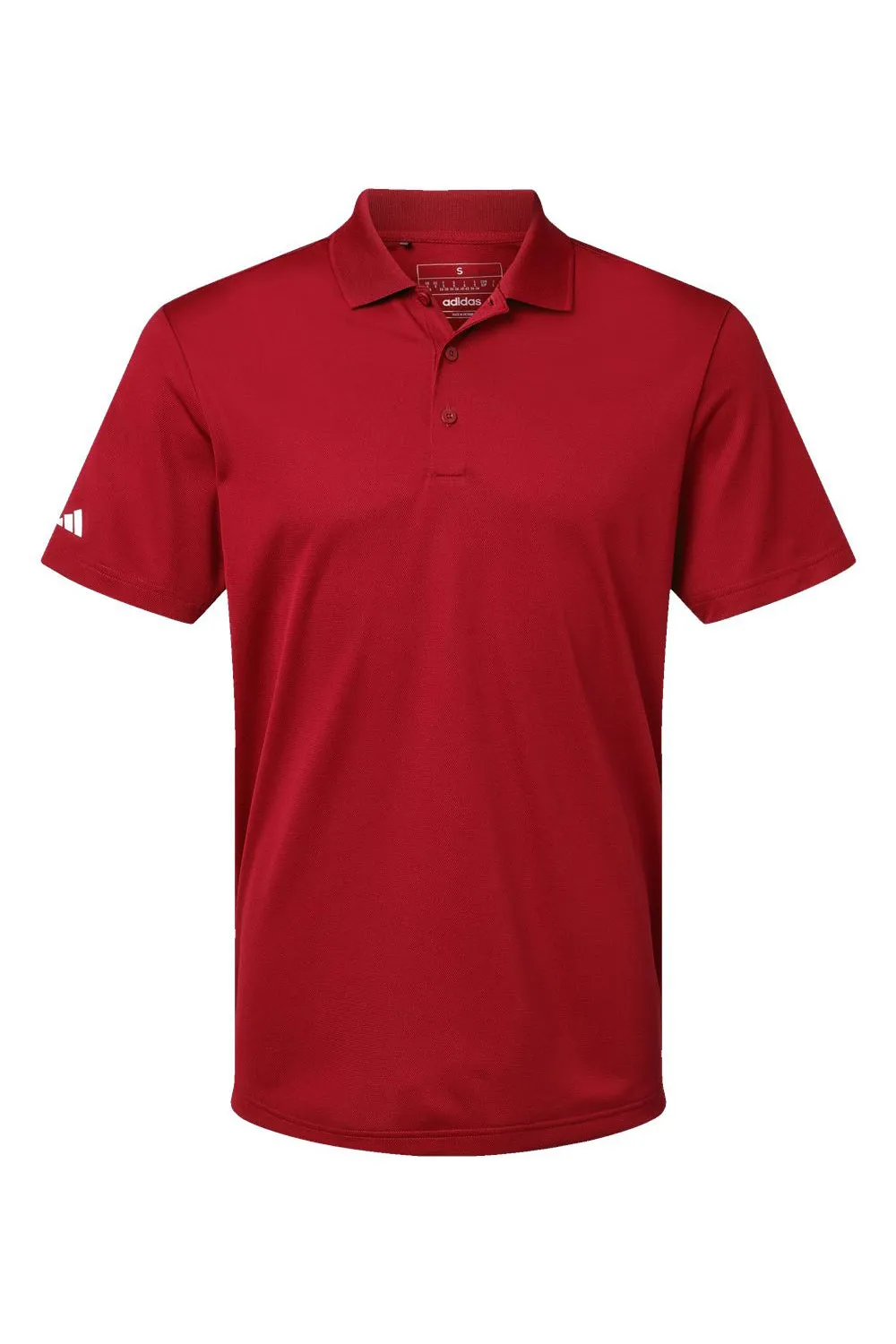 Adidas Mens UV Protection Short Sleeve Polo Shirt - Power Red
