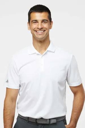 Adidas Mens UV Protection Short Sleeve Polo Shirt - White