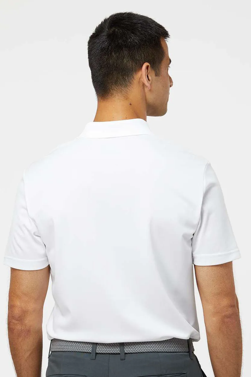 Adidas Mens UV Protection Short Sleeve Polo Shirt - White