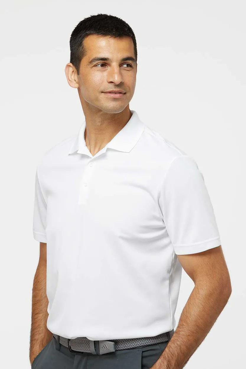 Adidas Mens UV Protection Short Sleeve Polo Shirt - White