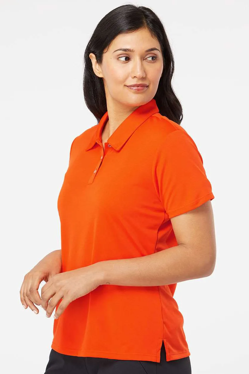 Adidas Womens Performance UPF 50  Short Sleeve Polo Shirt - Orange - Closeout