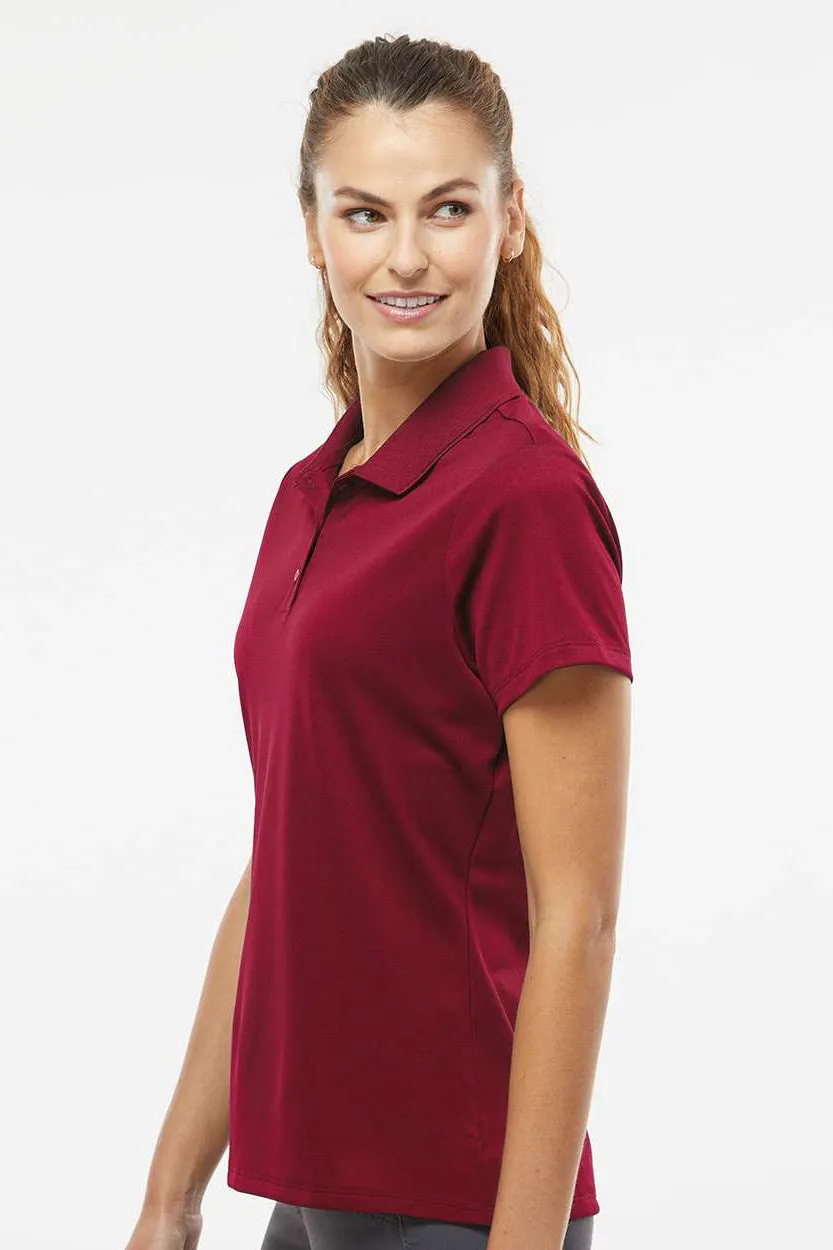Adidas Womens UV Protection Short Sleeve Polo Shirt - Collegiate Burgundy