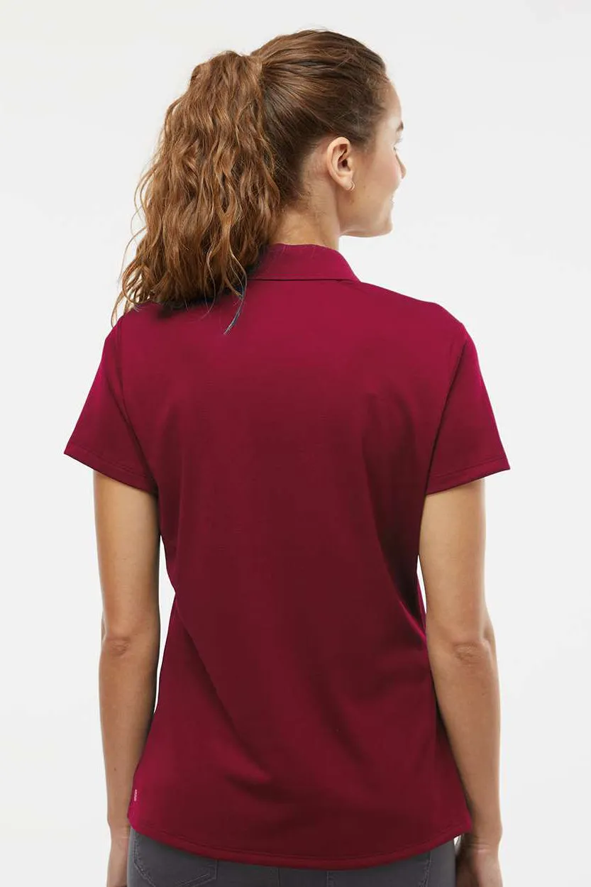 Adidas Womens UV Protection Short Sleeve Polo Shirt - Collegiate Burgundy