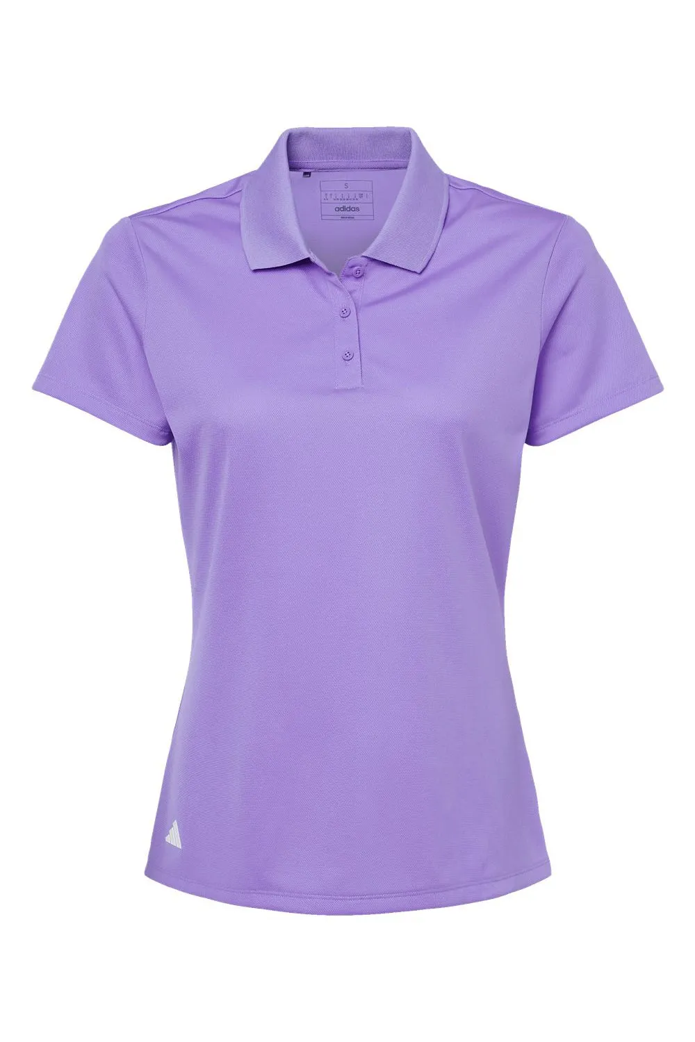 Adidas Womens UV Protection Short Sleeve Polo Shirt - Light Flash Purple