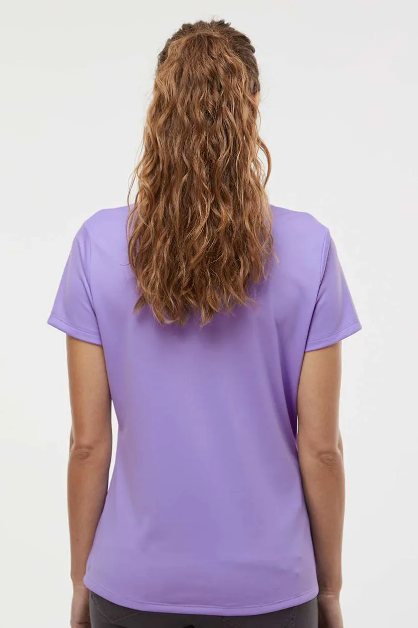 Adidas Womens UV Protection Short Sleeve Polo Shirt - Light Flash Purple