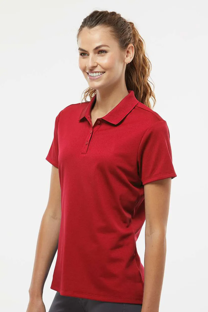 Adidas Womens UV Protection Short Sleeve Polo Shirt - Power Red