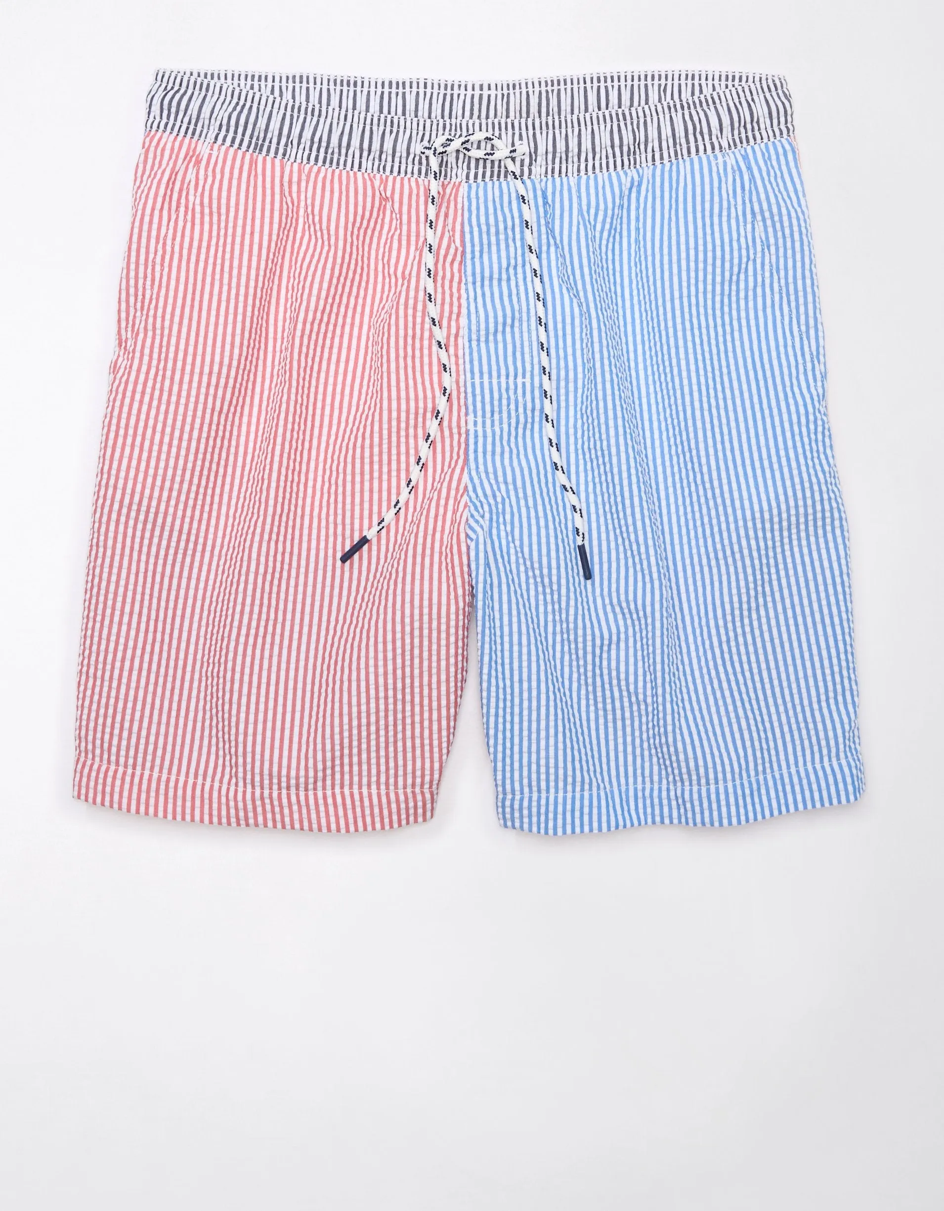 AE Colorblock Striped Flex 7" Swim Trunk