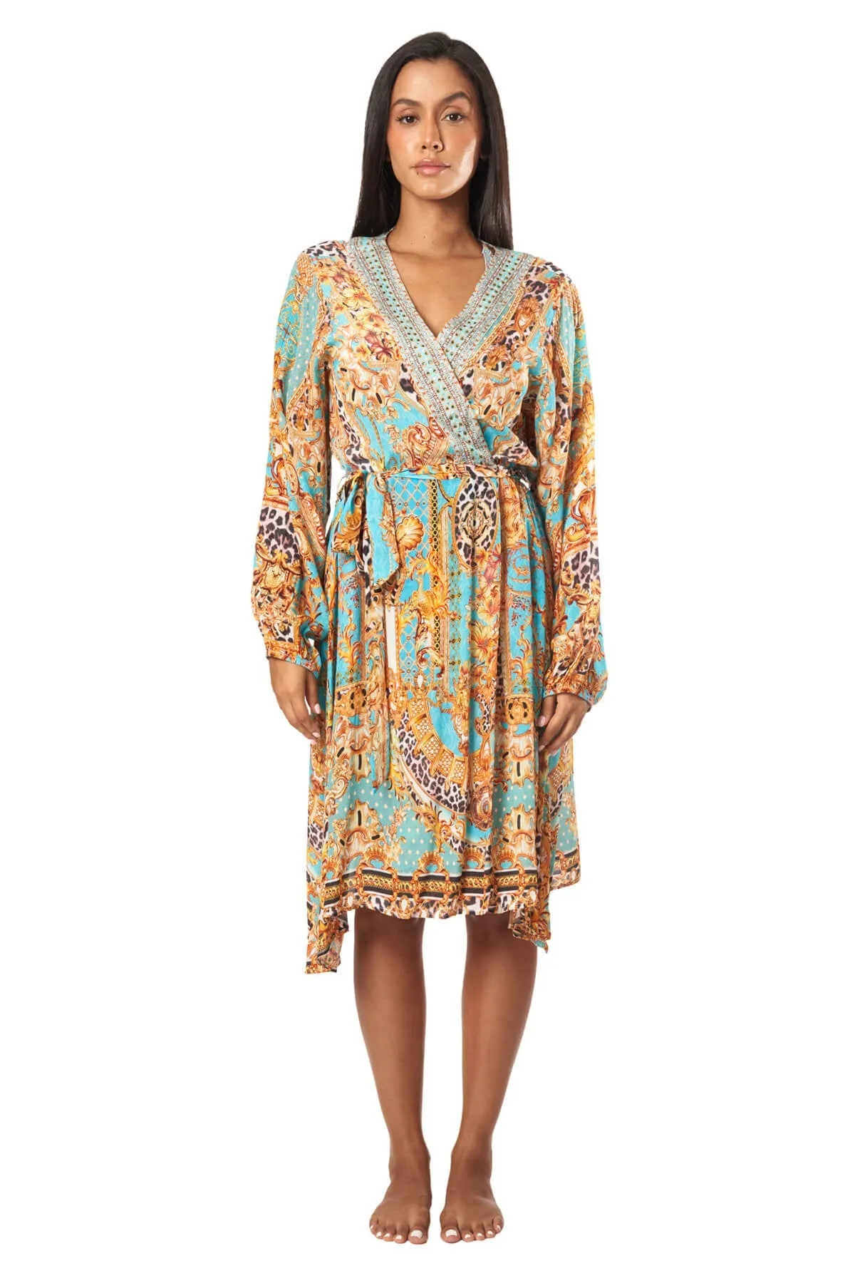 Andy Wrap 2 Way Sleeve Short Dress
