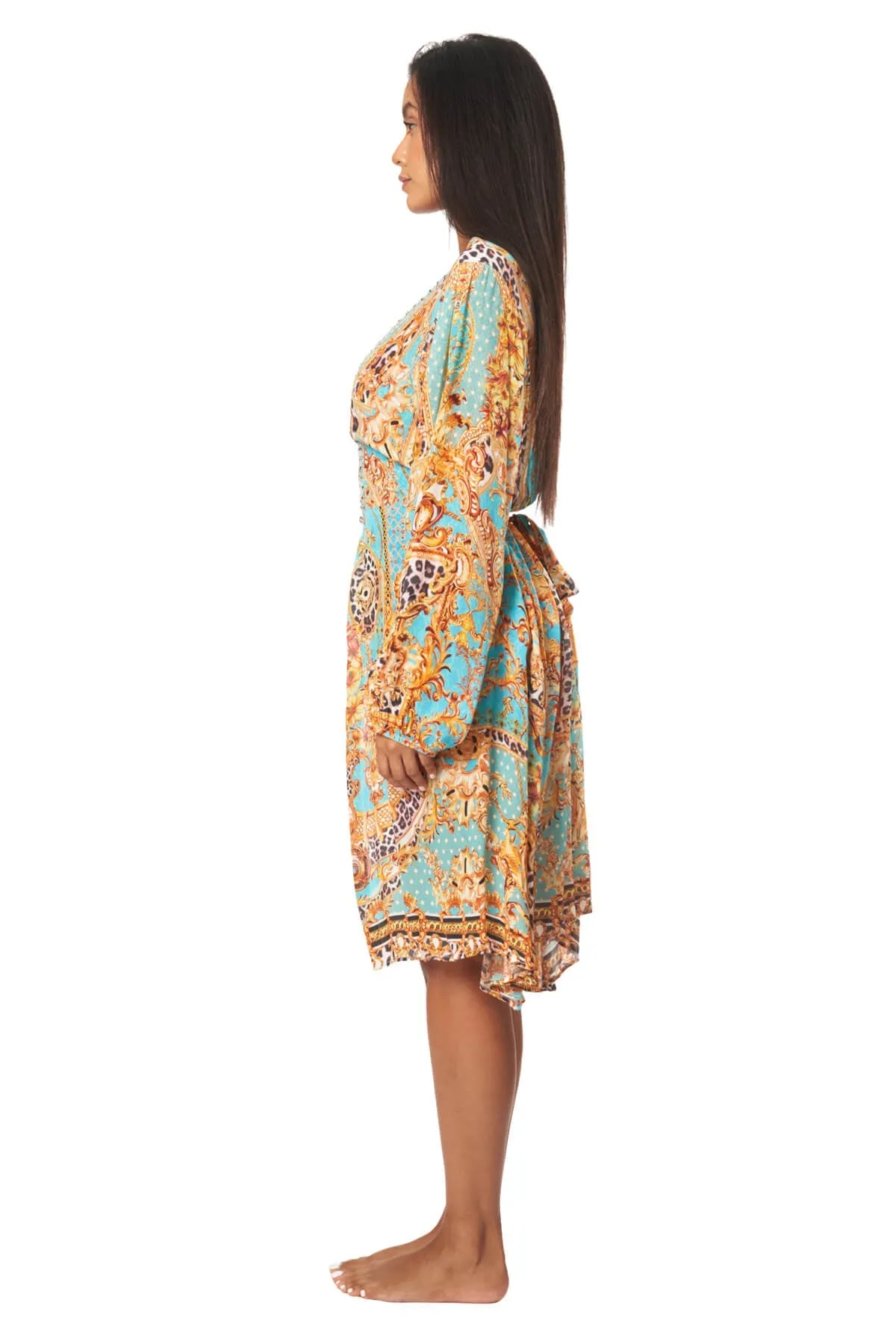 Andy Wrap 2 Way Sleeve Short Dress