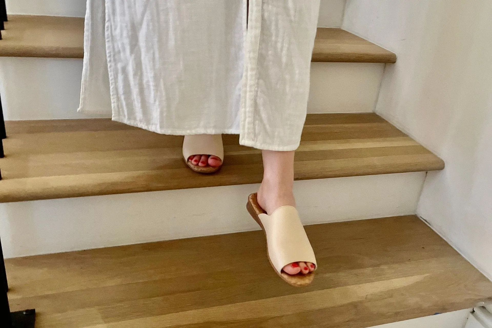Apple Leather Vegan House Sandals | Blush