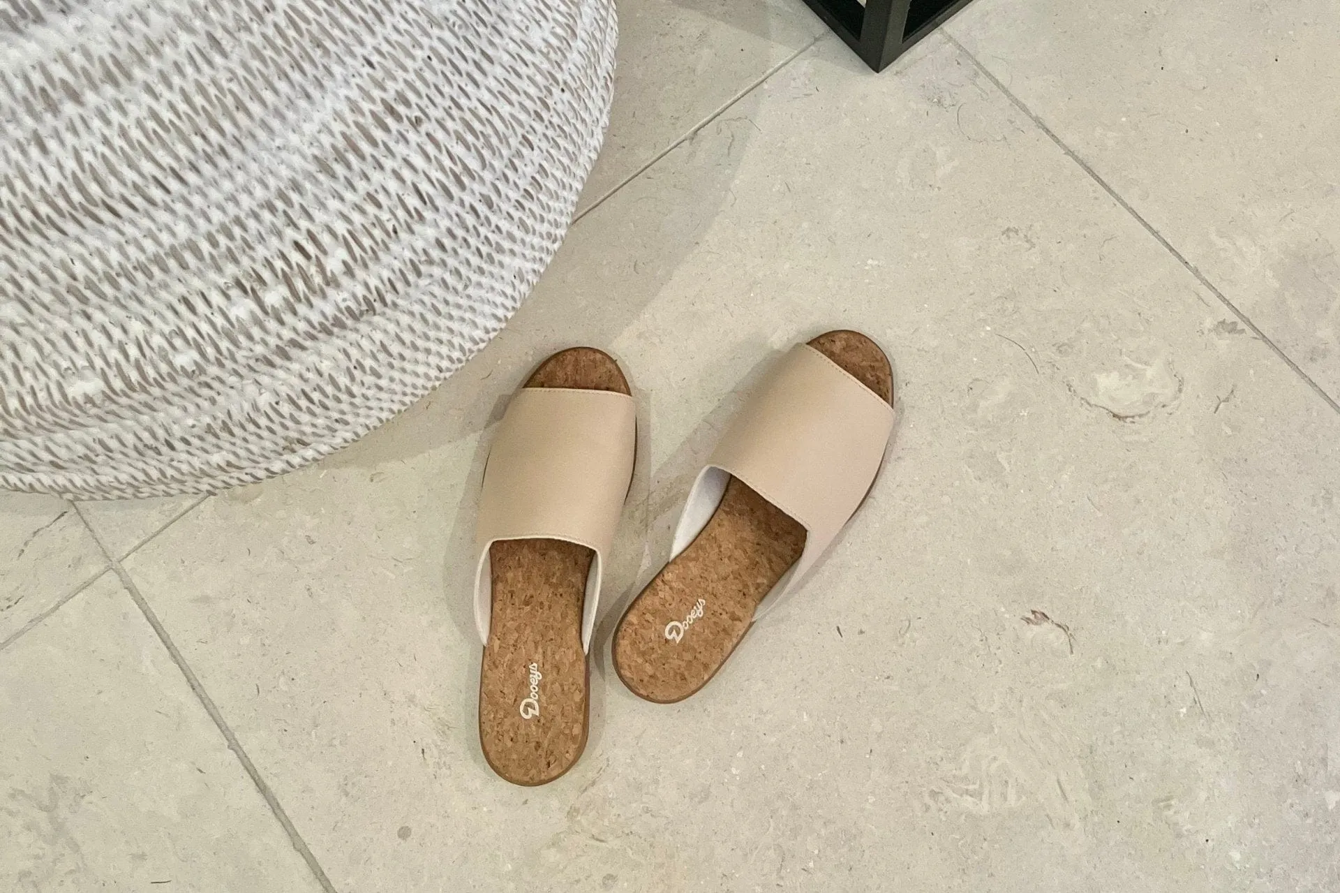Apple Leather Vegan House Sandals | Blush