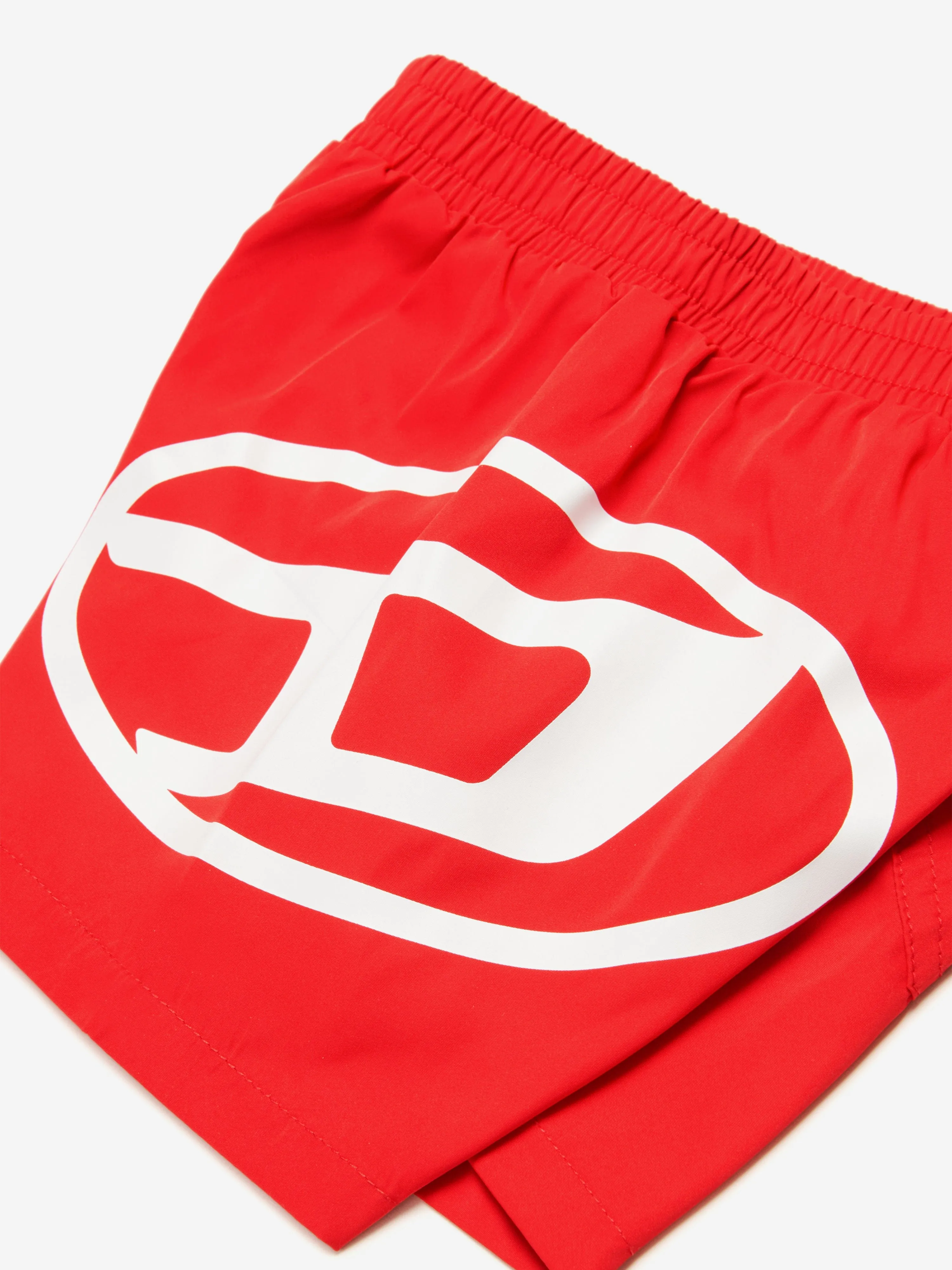 Baby Boys Oval D Swim Shorts in Red