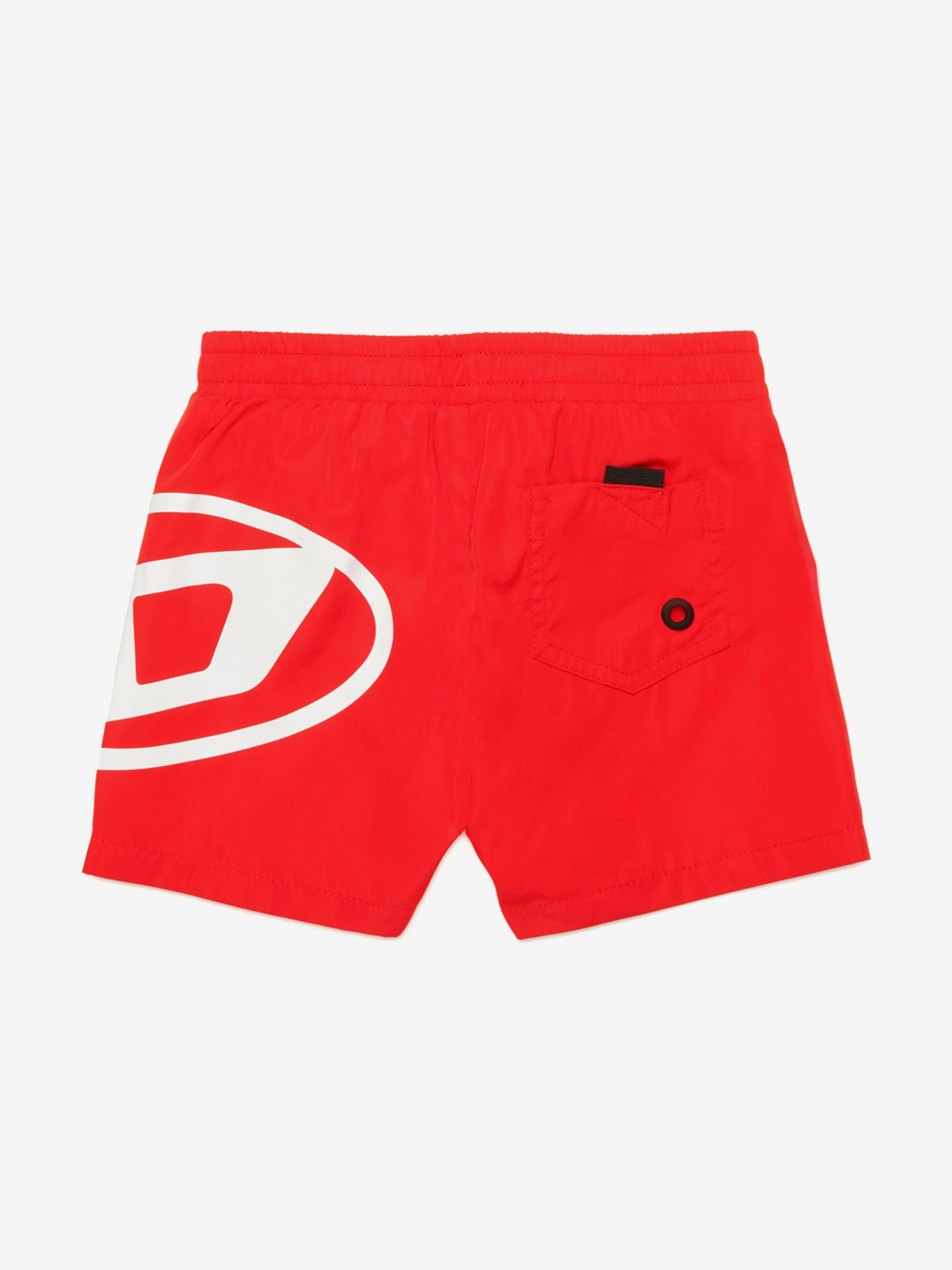 Baby Boys Oval D Swim Shorts in Red