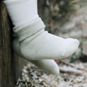 Baby Socks 3 Pack - Undyed Organic Heirloom Cotton Terry (0-18m)