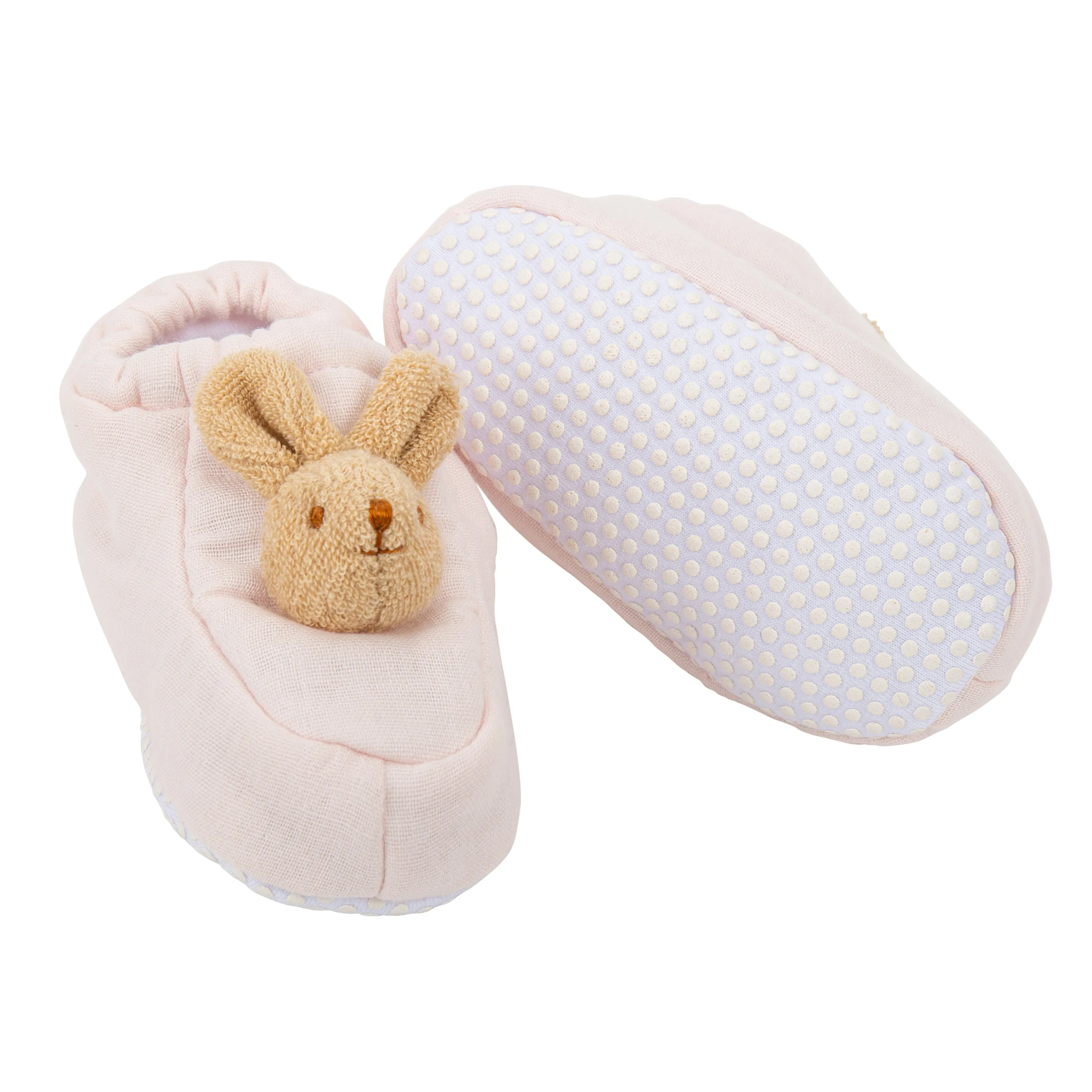 Babykids_Trousselier_Toys Trousselier Slippers Bunny 0-2 Years - Pouder Pink Linen