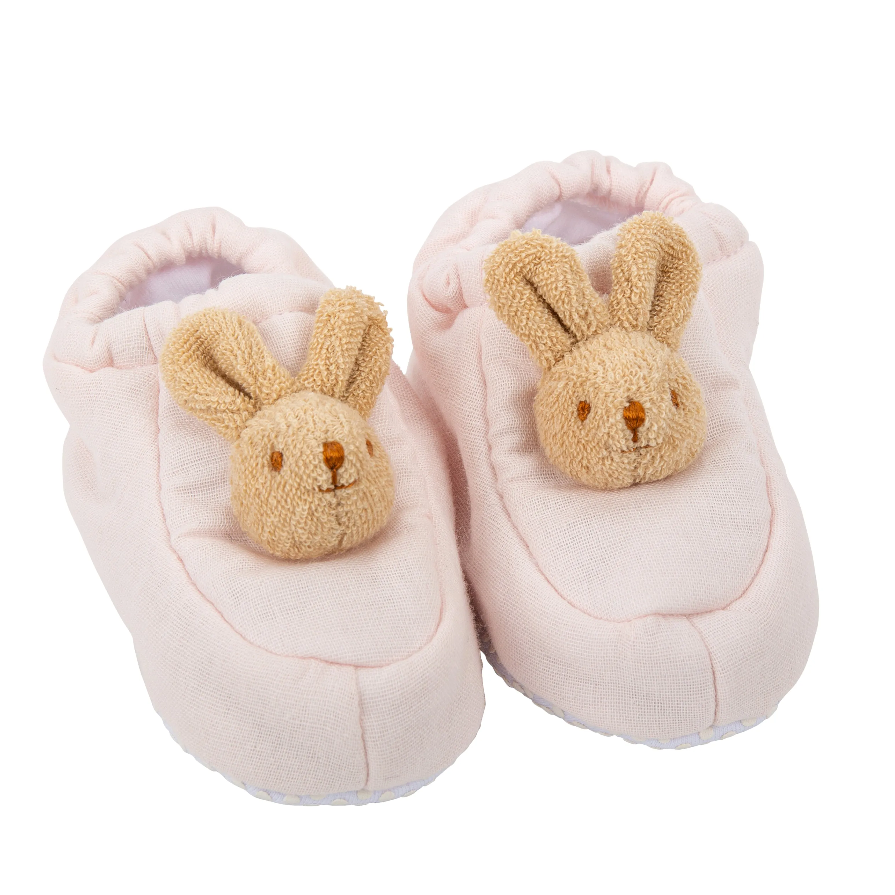 Babykids_Trousselier_Toys Trousselier Slippers Bunny 0-2 Years - Pouder Pink Linen