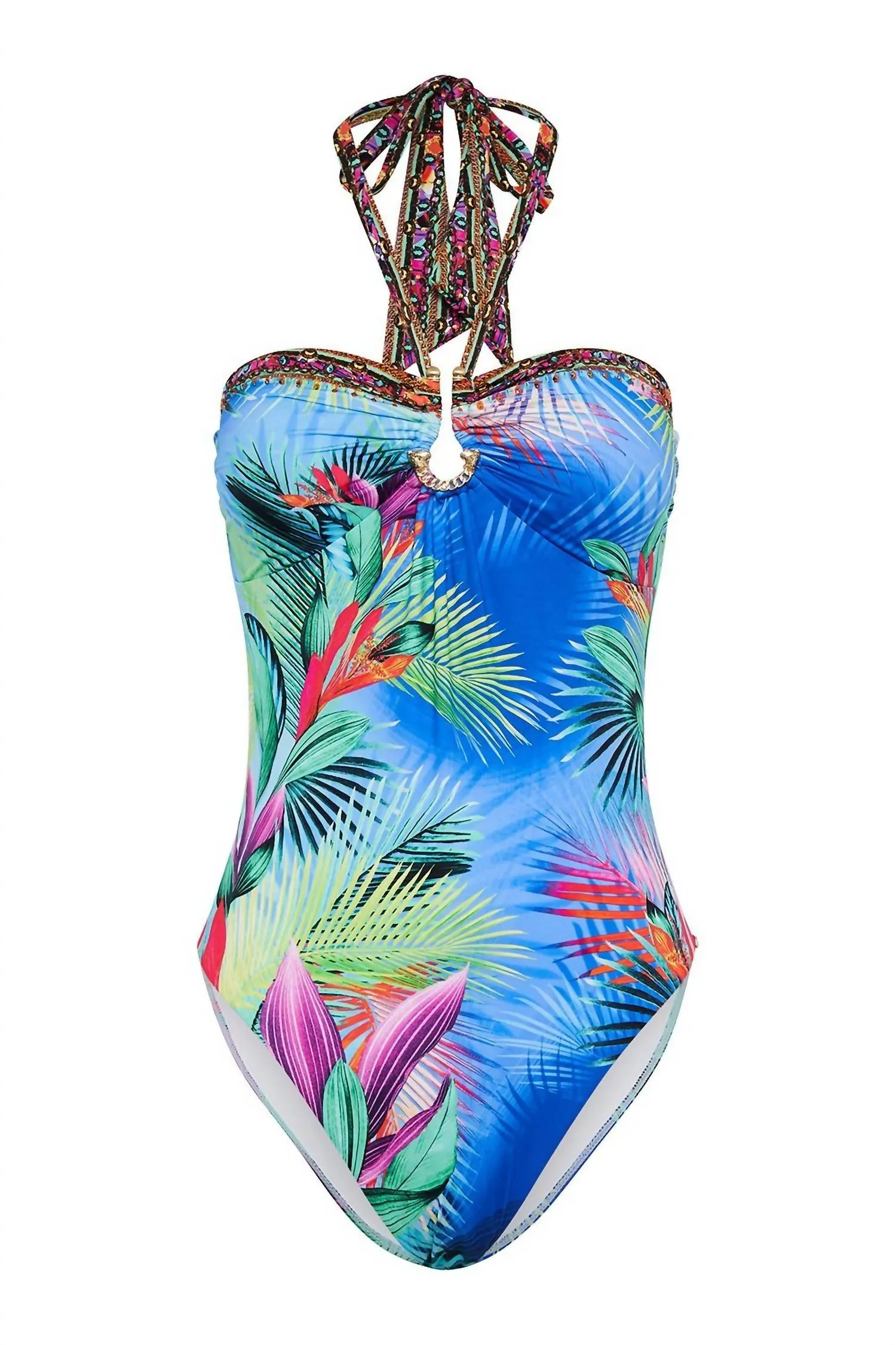 Bandeau Style Ring Halter Tie Strap One Piece In What's Your Vice