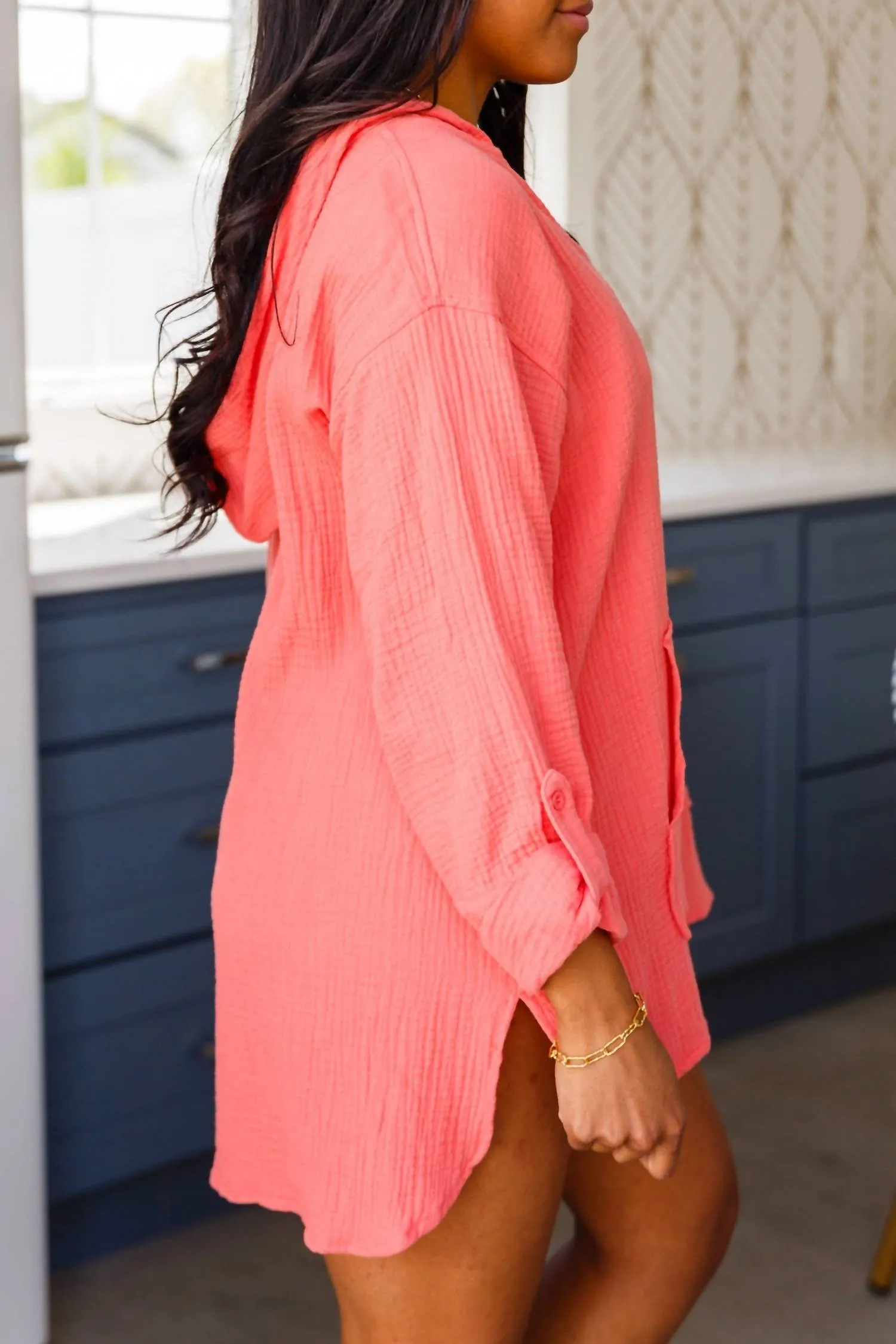 Beach Bonfire Pullover Sweater In Pink