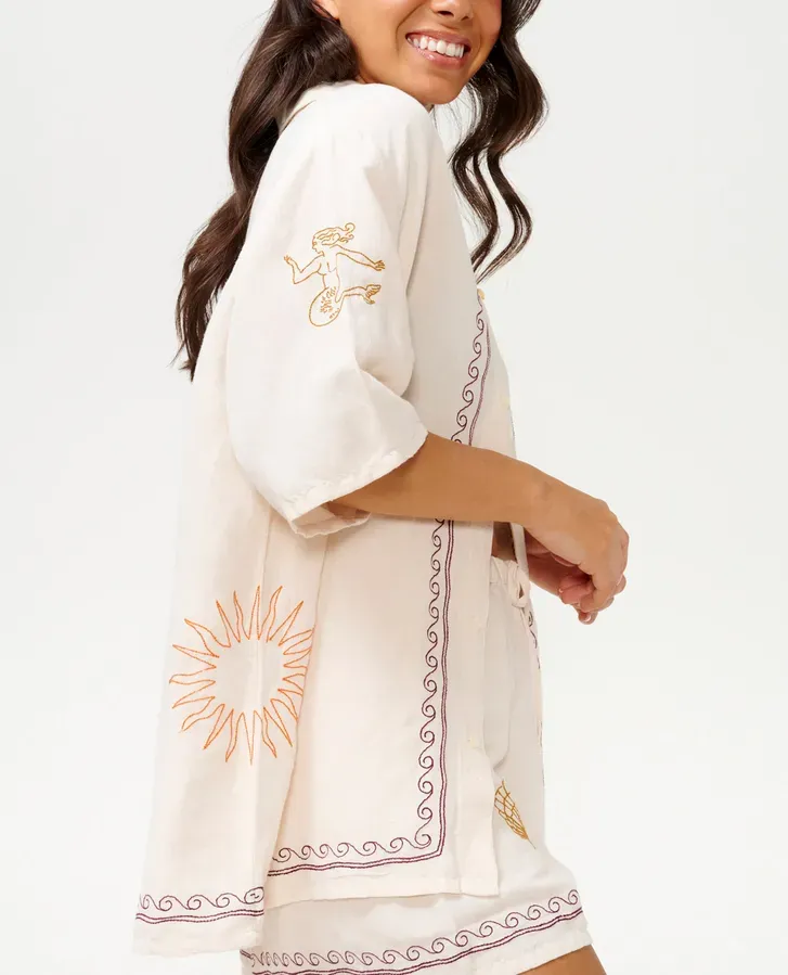 BEACH PARTY EMBROIDED SHIRT