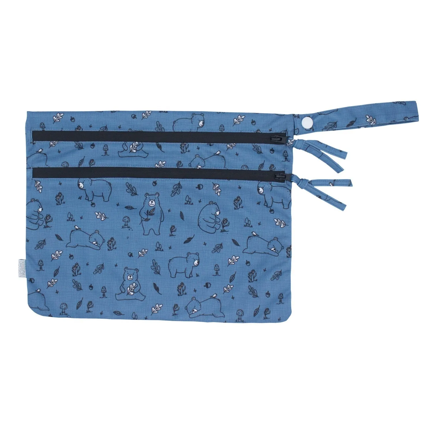 Bears In Blue - Waterproof Wet Bag (for Mealtime, On-the-go, And More!) Babykids_Bapron-Baby