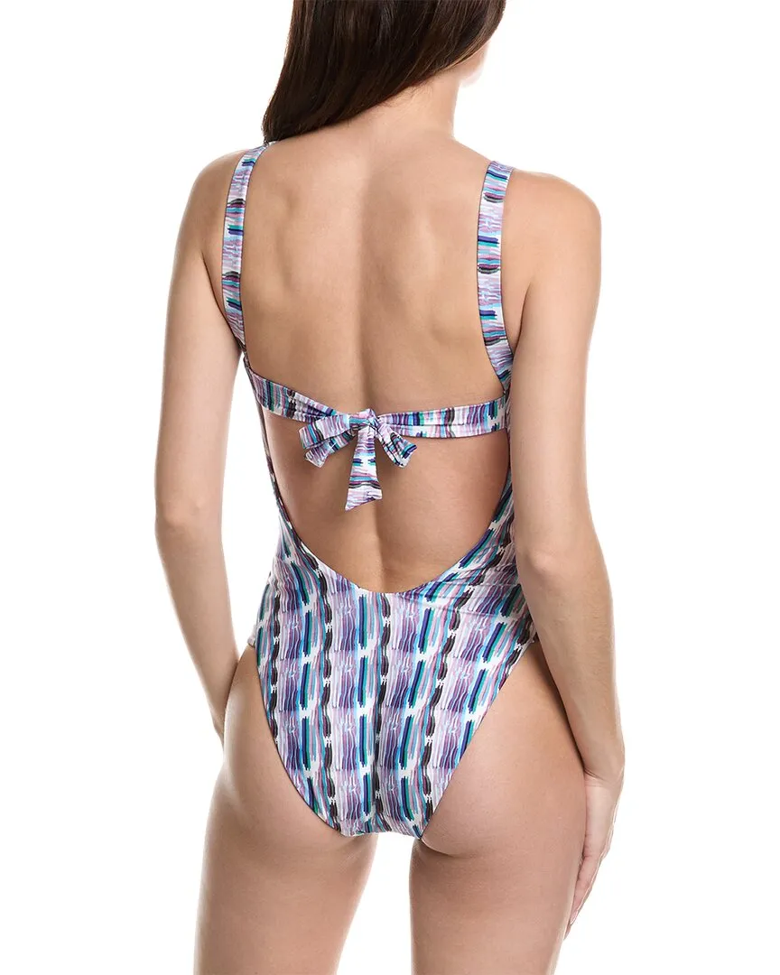 BECCA by Rebecca Virtue Print Play Crystalize Cutout One-Piece