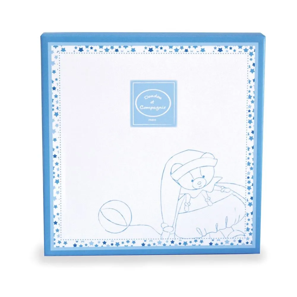 Blue Bear Baby Booties With Rattle Babykids_Doudou-Et-Compagnie