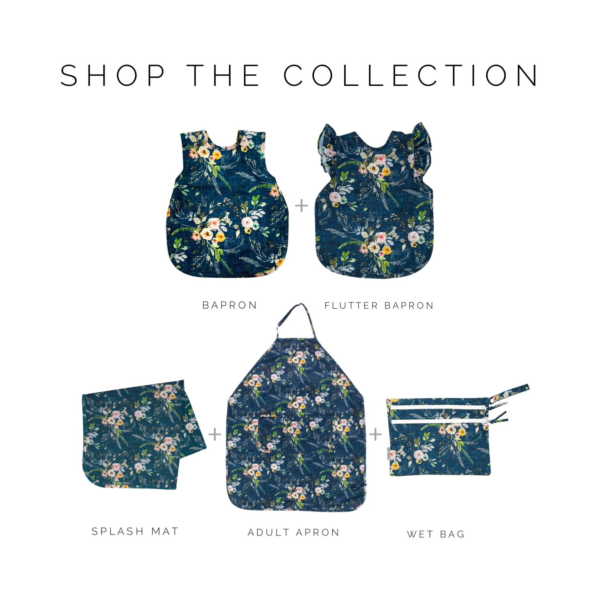 Boho Floral - Waterproof Wet Bag (for Mealtime, On-the-go, And More!) Babykids_Bapron-Baby